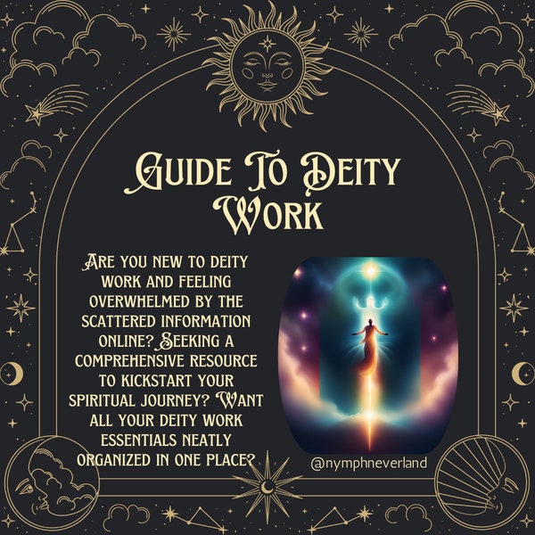 Guide To The Basics Of Deity Work || How To Work With A Deity Guide || Detailed Printable Guide To Working With Deities