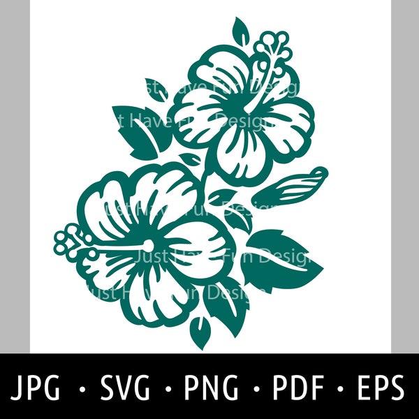 Hibiscus svg, floral printable file, wildflower downloadable print, Summer vibes t-shirt design, tote bag print, hibiscus flower poster, PNG