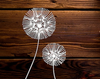 Löwenzahn SVG, ästhetischer Blumendruck, Wildblumen SVG, Löwenzahn Wandaufkleber, Autoaufkleber, wilde Natur Blumen druckbar, Blumen SVG Schnittdatei