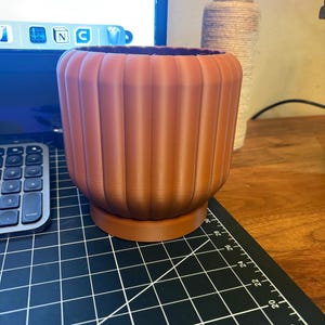 Indoor Planter Pot, 3D Printed Planter, 6-inch, 4-inch Planter with Drainage, Perfect Gift