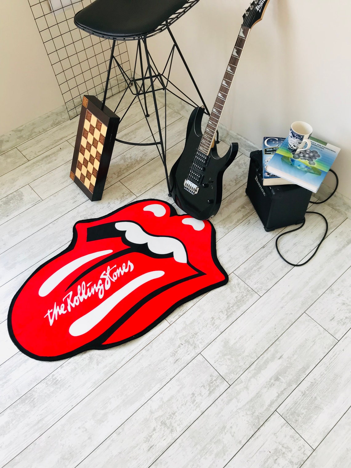 The Rolling Stones Rug Lips Tongue Logo Carpet Rock and Roll | Etsy