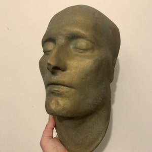 Napoleon Bonaparte-Trauermaske mit Bronzeeffekt!