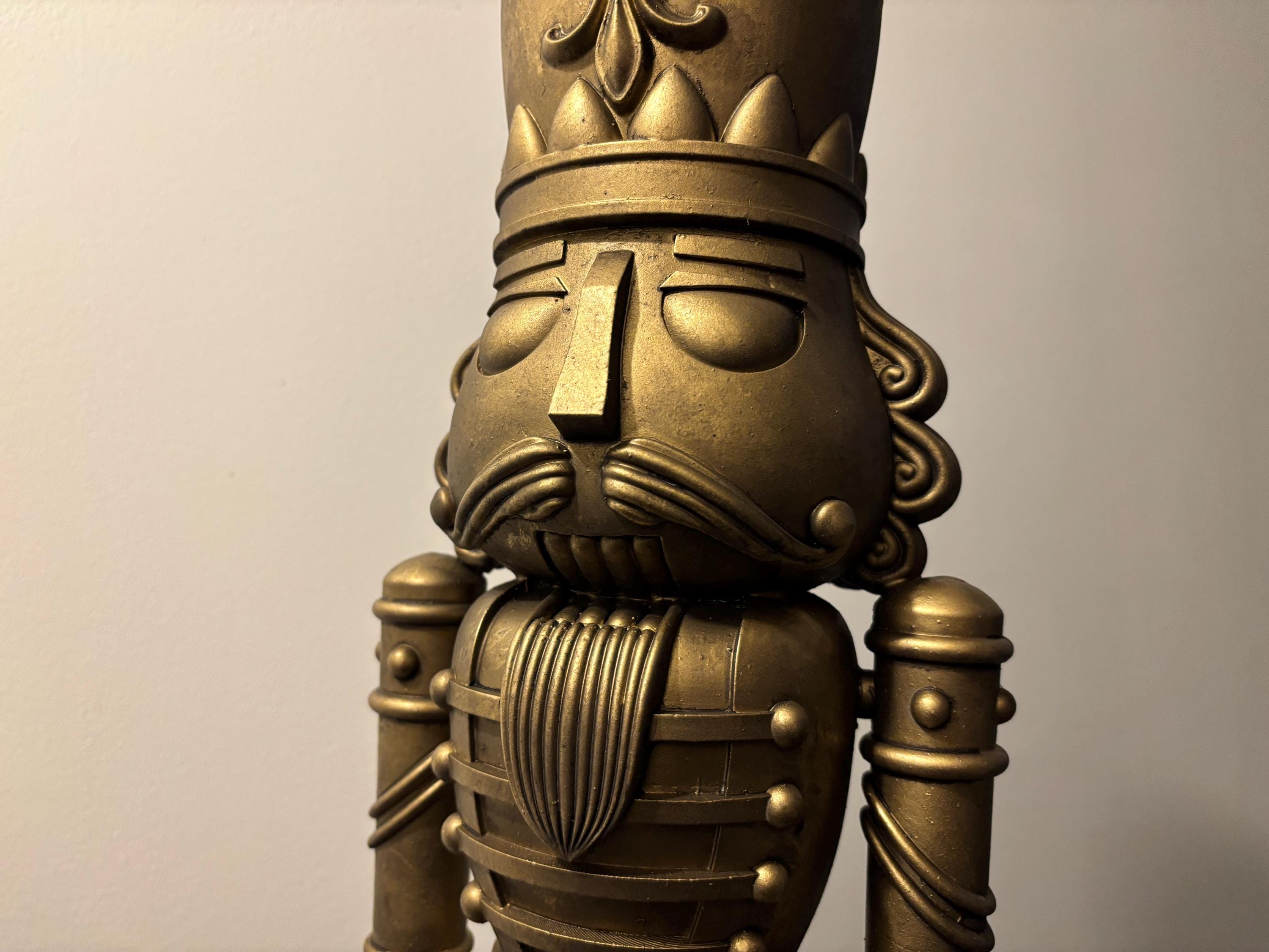 Christmas Decoration Nutcracker Nutcracker 70 Cm Patinated Gold