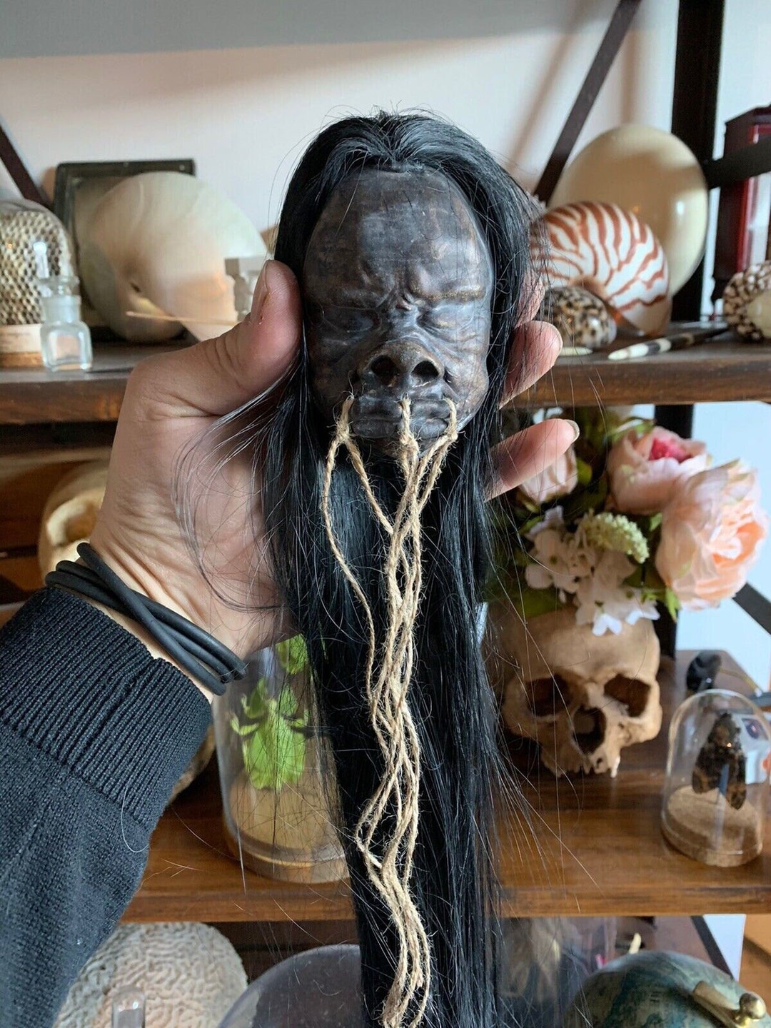 シュランケンヘッド MASA SCLUP Jivaro Tsantsa Shrunken Head Replica - Etsy