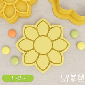 Sunflower Cookie Cutter & Fondant Stamp Set
