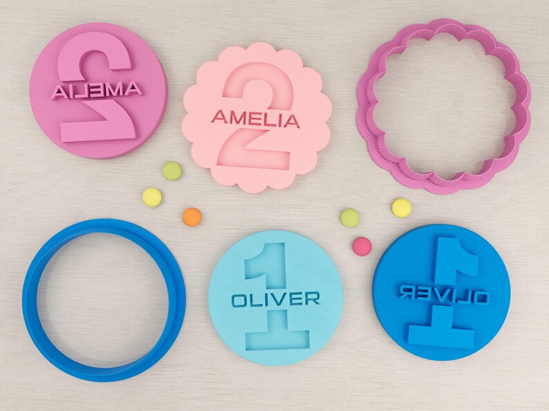 Custom Name and Age Cookie Cutter & Fondant Stamp - Etsy Australia