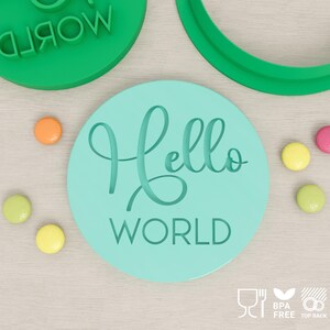 Hello World - Ausstechform & Fondant Stempel