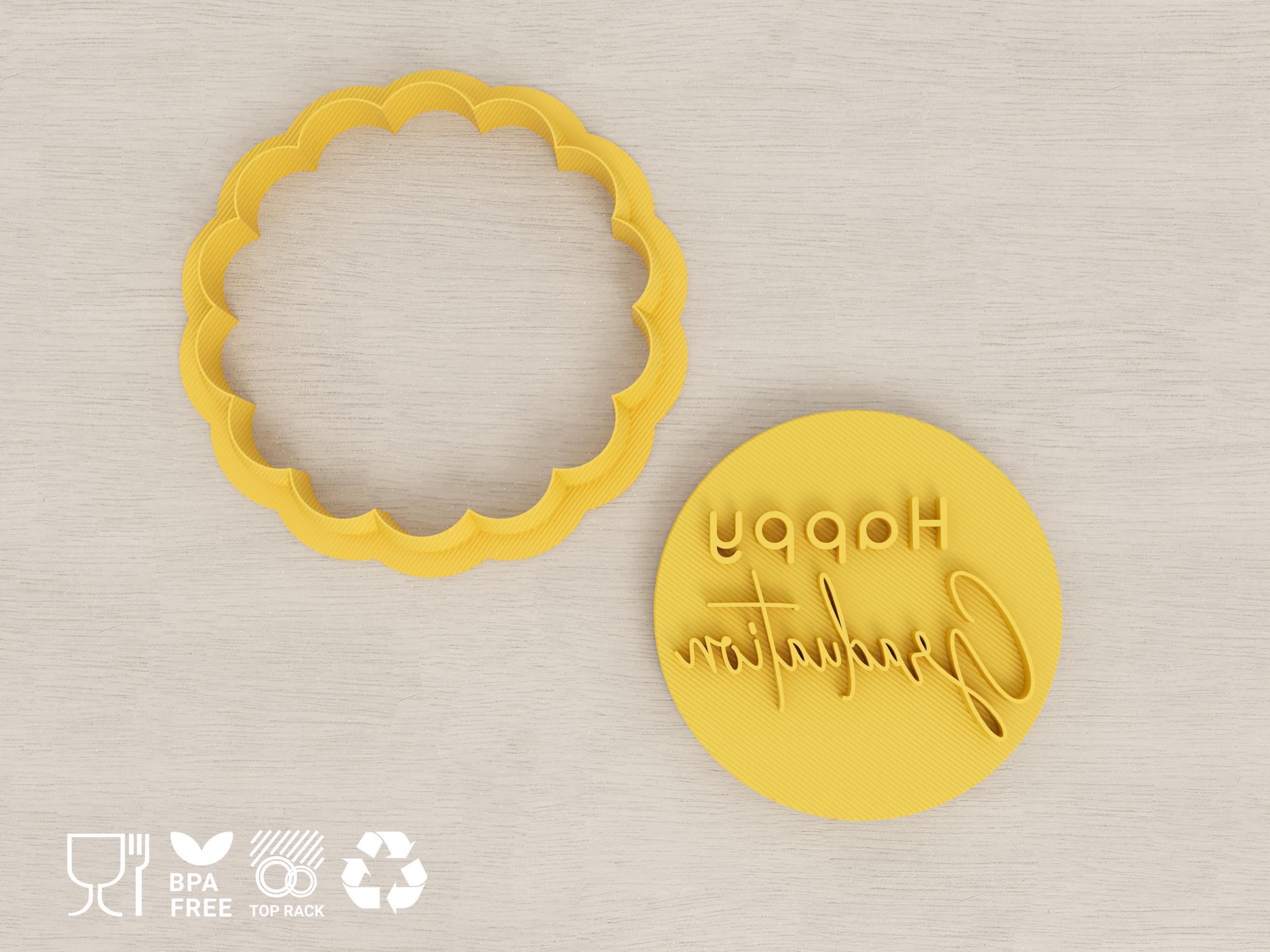 Happy Graduation - Cookie Cutter & Fondant Stamp - Etsy Australia