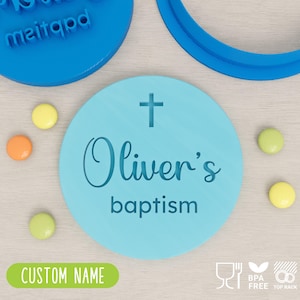 Personalised Baptism (Style 2) Cookie Cutter & Fondant Stamp