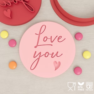 Love You - Cookie Cutter & Fondant Stamp