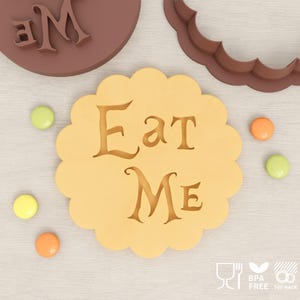 Eat Me - Alice in Wonderland Themed Cookie Cutter & Fondant Stamp