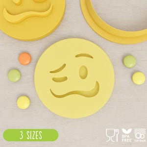 Woozy Face Emoji Cookie Cutter & Fondant Stamp