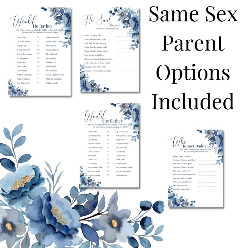 Printable Baby Shower Party Game Bundle, Fun Baby Party Games for Baby