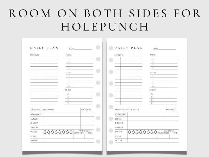 Weight Watchers Printable, Diet Daily Planner, Weekly Planner, Digital ...
