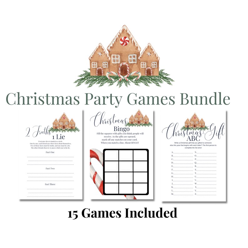 Printable Christmas Party Game Bundle Fun Family Games for - Etsy
