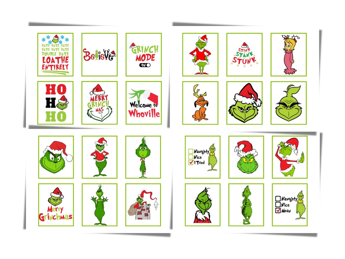 Grinch Printable Grinch Pairs Games Christmas Snap - Etsy UK