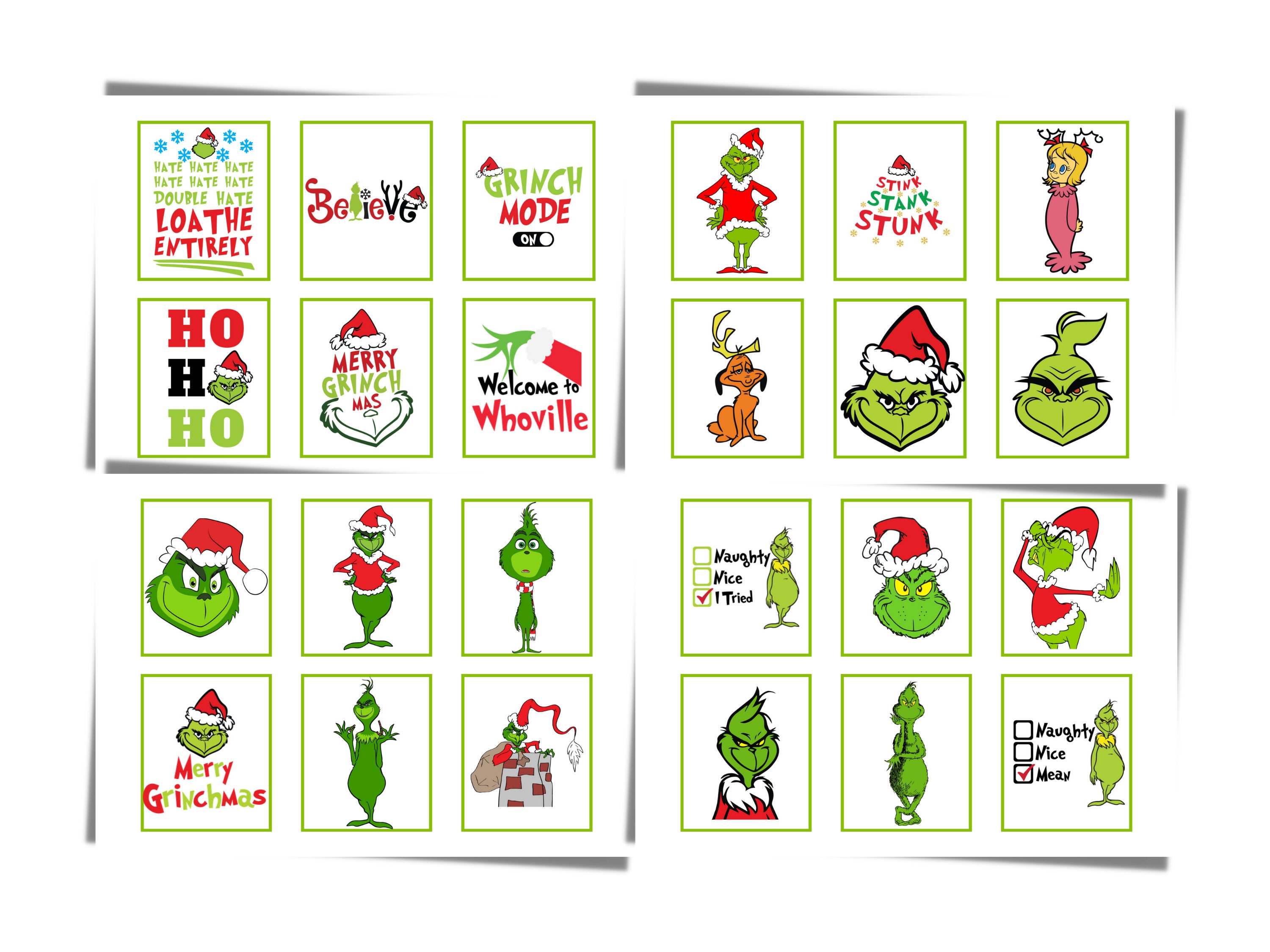 Grinch Printable Grinch Pairs Games Christmas Snap - Etsy UK