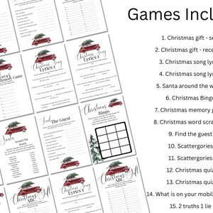 Printable Christmas Party Game Bundle, Fun Family Games for the ...