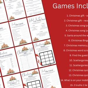 Printable Christmas Party Game Bundle Fun Family Games for - Etsy