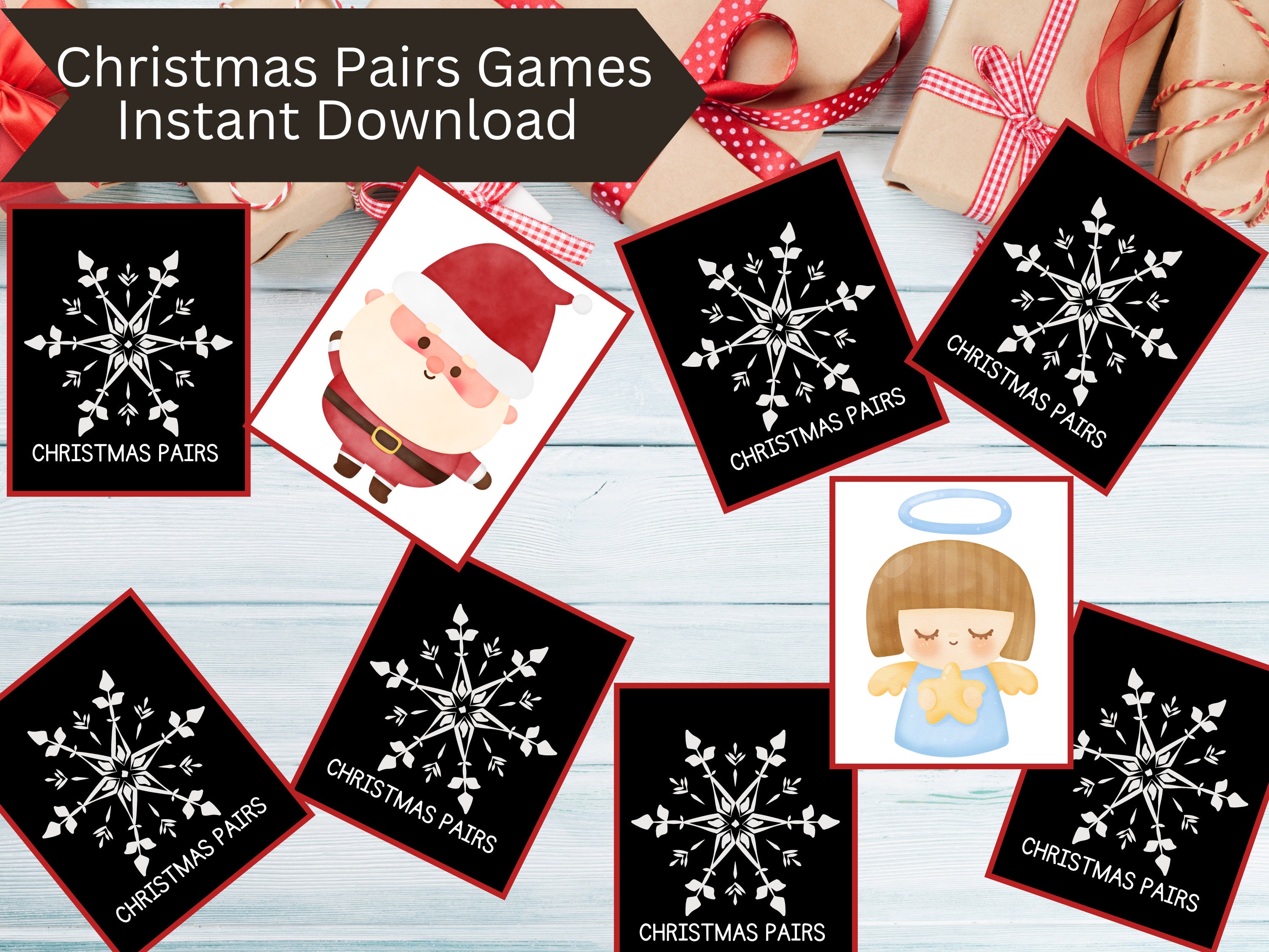 Christmas Matching Pairs Games, Christmas Snap, Printable Christmas ...