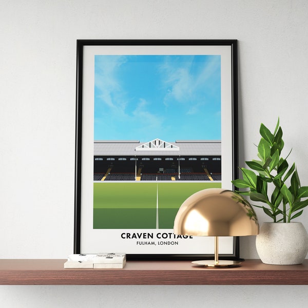Fulham Craven Cottage Print | Fulham FC Poster | The Cottagers | Fulham Gift | Print Wall Art, Football, Soccer, Birthday Gift