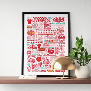 Liverpool Print | Liverpool Poster | Liverpool History | Red Army | Liverpool Gifts | Print Wall Art, Football, Soccer, Birthday Gift