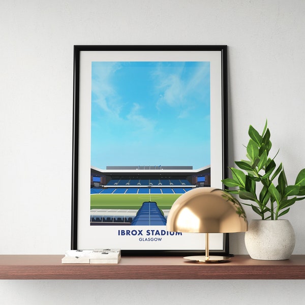 Rangers Ibrox Stadium Print | Rangers Poster | Rangers Gift, Wall Art, Football Stadium Print, Wall Decor