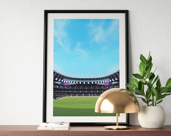 New White Hart Lane Print | Tottenham Poster | Spurs Gift | Print Wall Art, Football, Soccer, Birthday Gift