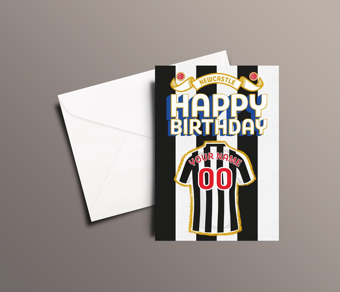 Personalised Newcastle United Birthday Card Newcastle Card Etsy