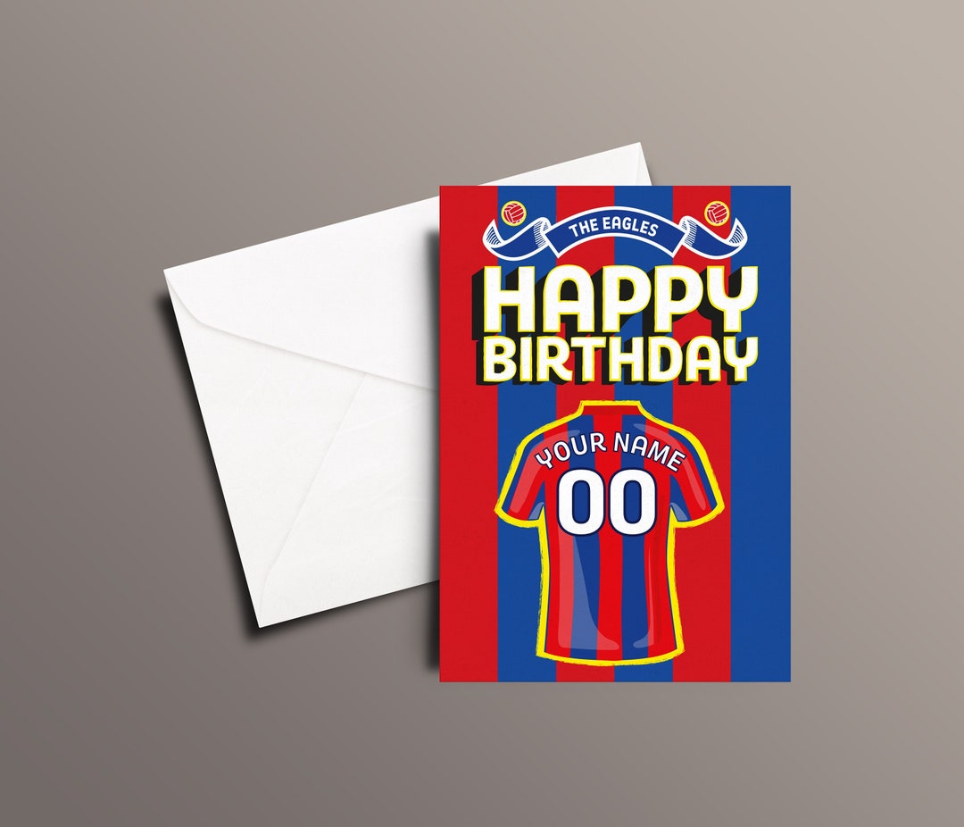Personalised Crystal Palace Birthday Card Palace Card the Eagles ...