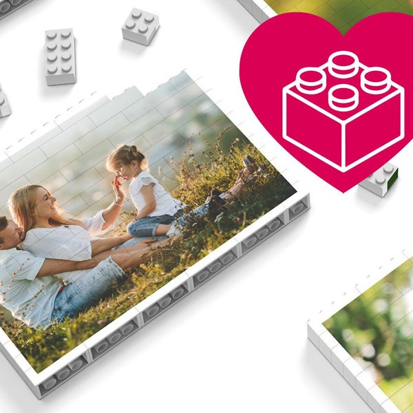 personalisiertes Baustein Puzzle Geschenk PicBricks - Bild einfach per Etsy Nachricht senden