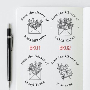 Book embossing custom with your name, library embossing, personalized library stamps, gift for book lovers
