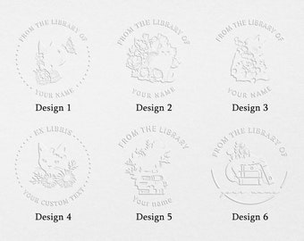 Book Embosser Personalized , From the Library of Stamp , Ex Libris Stamp , Rubber Stamp, Self Inking Stamp or Embosser, Book Lover Gift