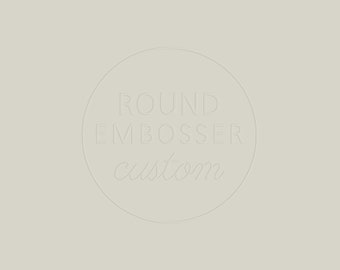 Embosser personalizzato Round, Circle Embosser personalizzato, Embosser logo personalizzato