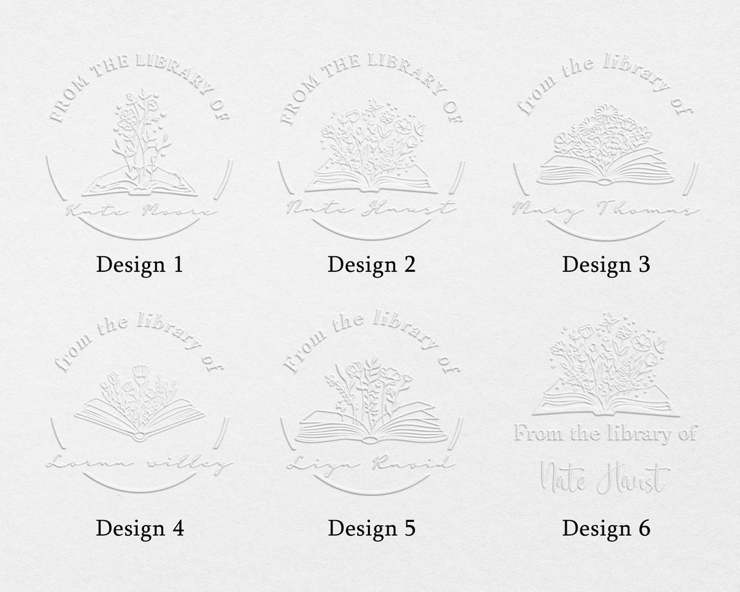 Book Embosser Personalized From the Library of Stamp Ex Etsy