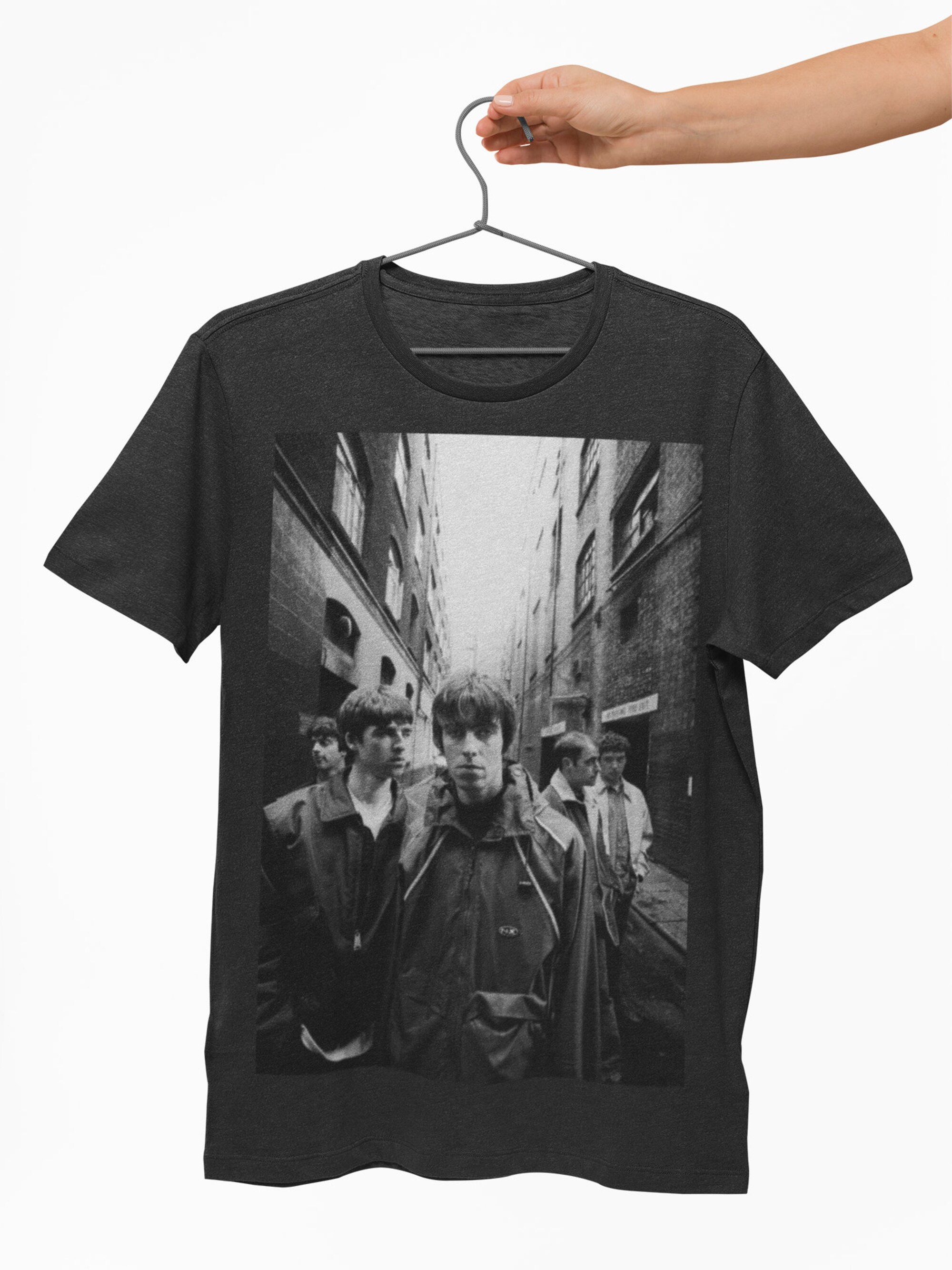 Discover Oasis Band T Shirt Liam Noel Gallagher Vintage Custom Print Unisex Homage T-Shirt Tee Style Aesthetic Men Woman