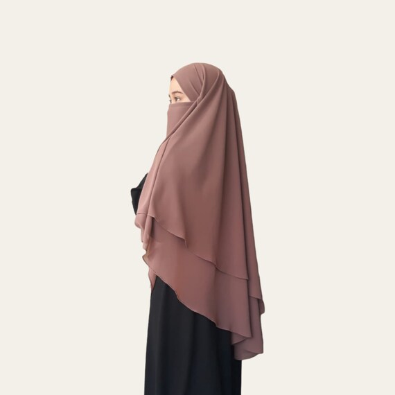 Zwei Lagen Französische Khimar Niqab Langer Jilbab Hijab Etsyde