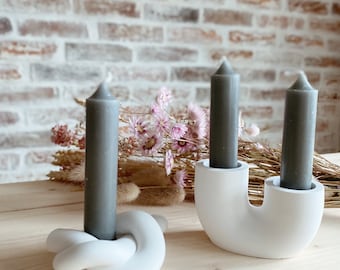 Candle holder in Nordic design | U Form | Nodes | handmade stick candle holder | Candlestick in Scandistyle