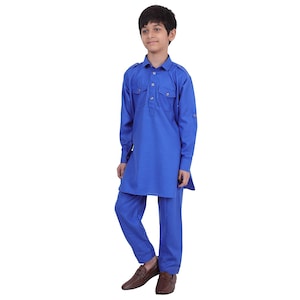 Blue Boys Full Sleeve Pathani Suit at Best Price in Hooghly | Reyansh  Creation-vietvuevent.vn