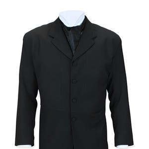 Men&#39;s Wool Blend Callahan Black Frock Coat 90s Long Coat Gentlemen&#39;s Overcoat For Men.