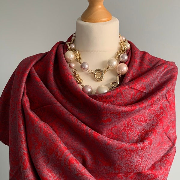 rose gold pashmina shawl