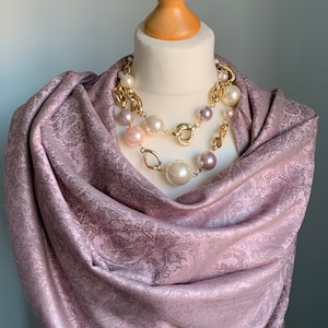 Pale Pink Cashmere Silk Scarf: Luxurious Wedding Shawl