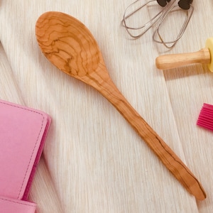 Personalized Wooden Cooking Spoon, 11,8&quot;, Olive Wood, Cooking Spoon, Cooking Utensils, Mothers Day Gift, Gifts for women, Wooden Spoon,Spoon