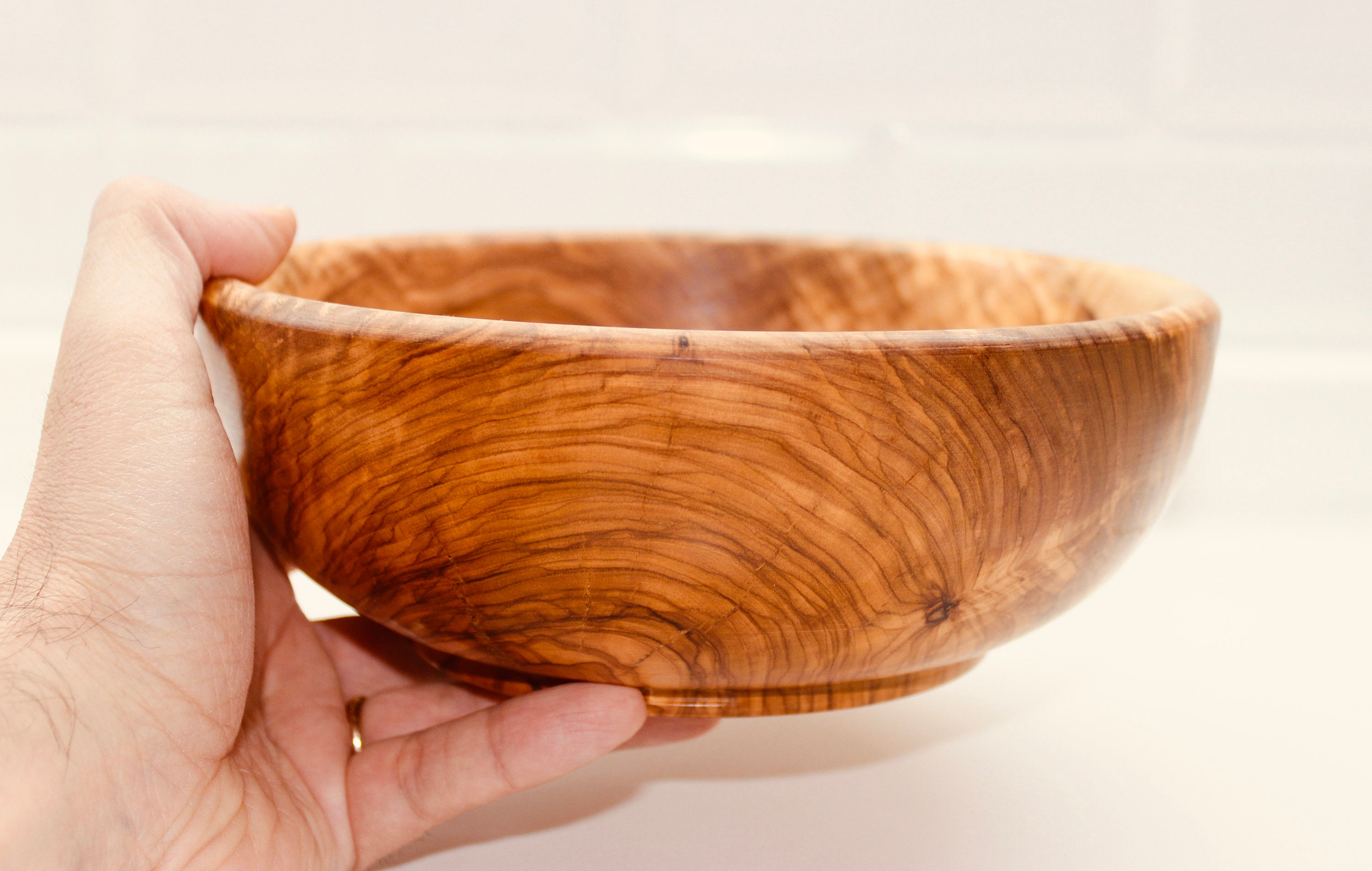 Large Olive Wood Salad Bowl 7.87 Olive Wood Fruit Bowlrustic Salad