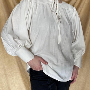 18th Century Inspired Shirt “Pirate” - Linen Shirt/Blouse With Puffy Sleeves - Historical Unisex Chemise - Victorian - Renaissance