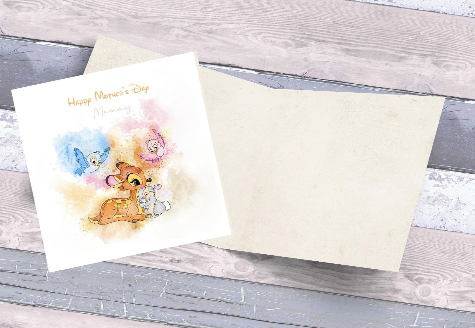 Personalised Disney Bambi Mother's Day Card - Etsy