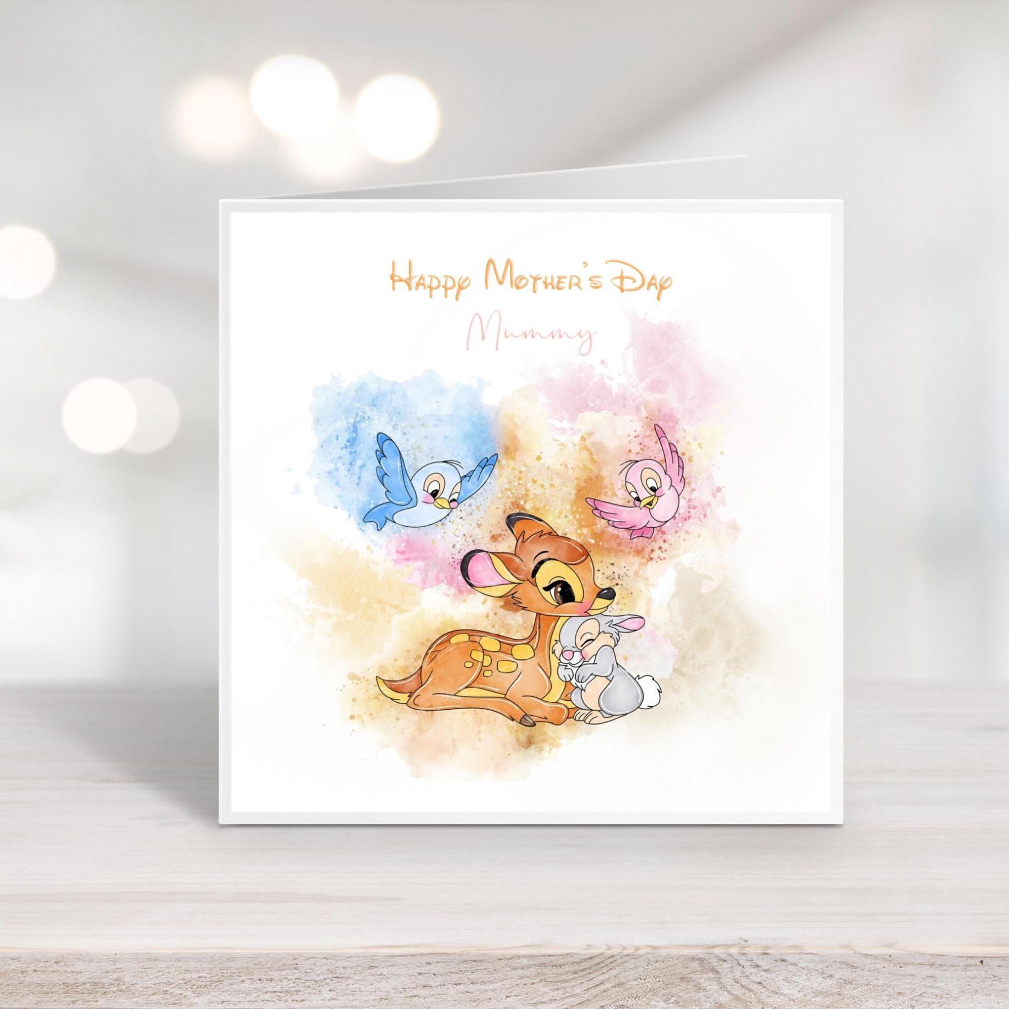 Personalised Disney Bambi Mother's Day Card - Etsy