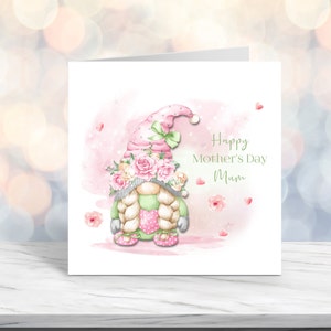 Carte d'anniversaire personnalisée Gnome Gonk l carte de fête des mères je maman je maman l soeur l meilleur ami l carte de fête des mères nounou