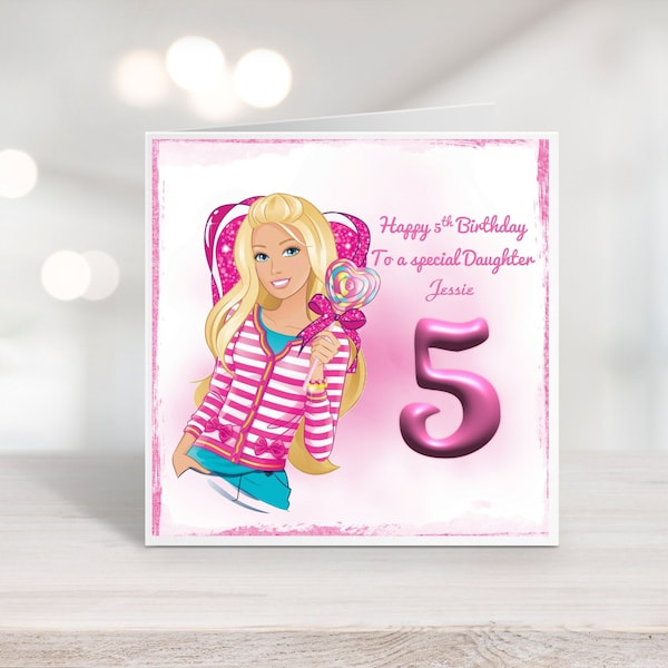 Personalised Girls Birthday Card l Funny card l Girls Birthday l Daughter, Sister, Niece - Any Name I Age Card