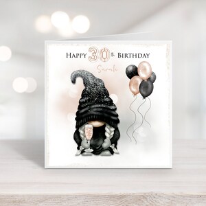 Carte d'anniversaire personnalisée Gnome Gonk l Célébrer l anniversaire important l Maman l Soeur l Petite amie l Meilleur ami